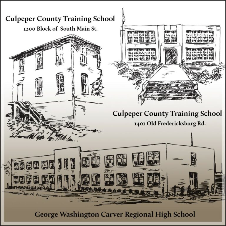 three sketches of schools in Culpeper