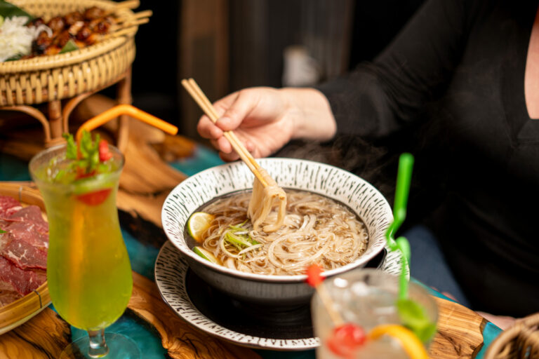 bowl of Asian noodle soup